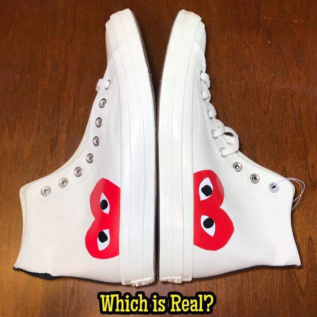 converse cdg white real fake