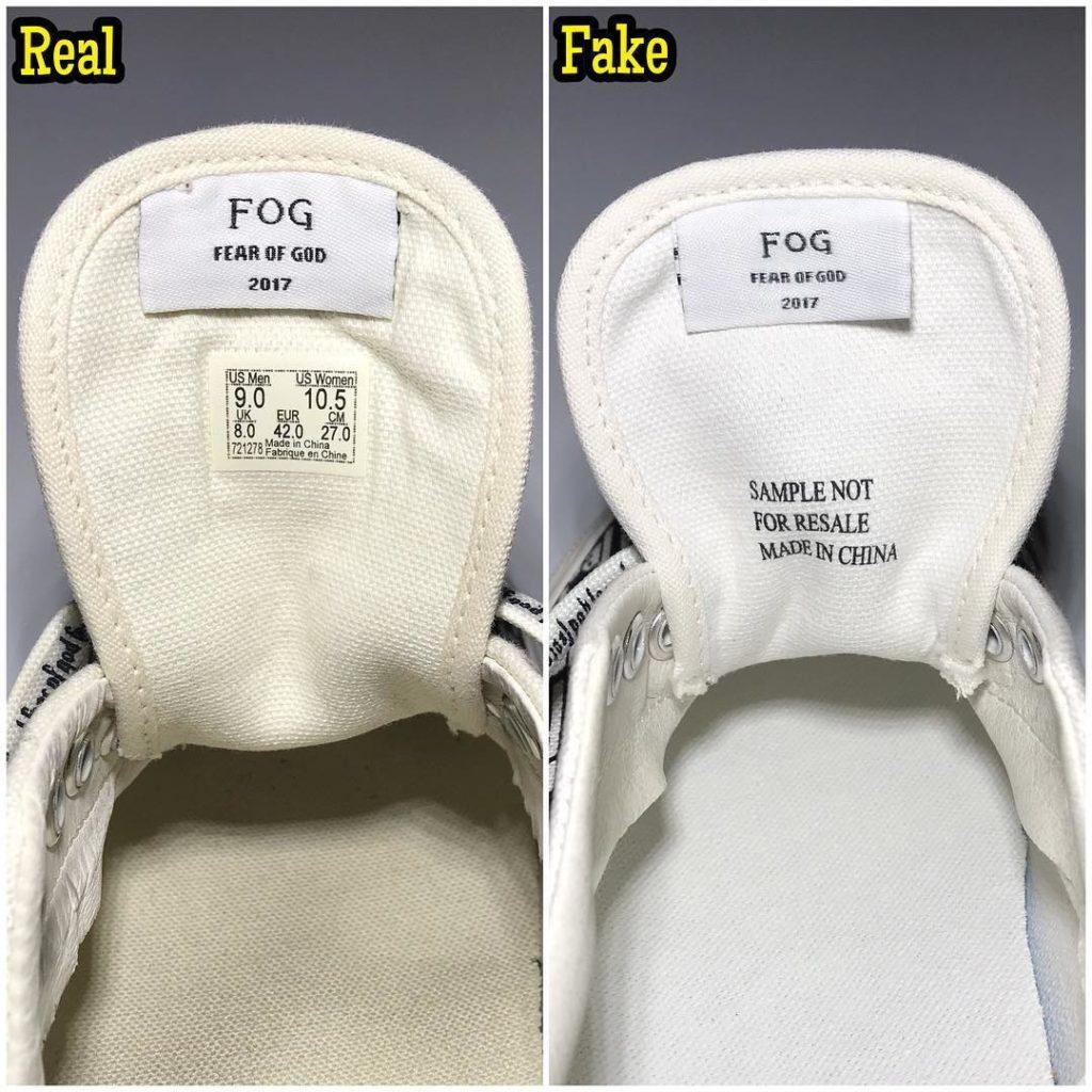 vans era fog real fake label