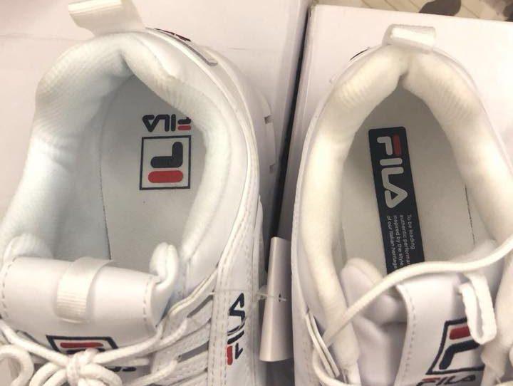 fila disruptor fake vs real insole