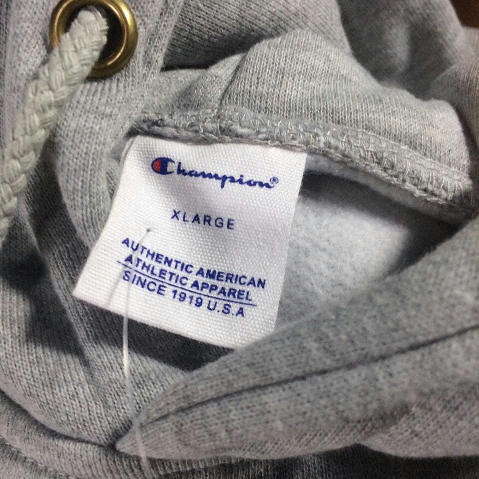 hoodie Champion big script logo tag