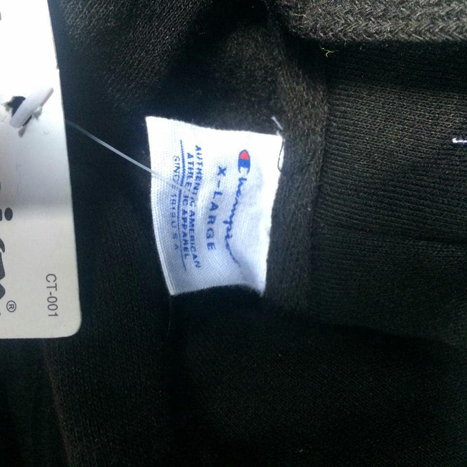 hoodie Champion big script logo tag2
