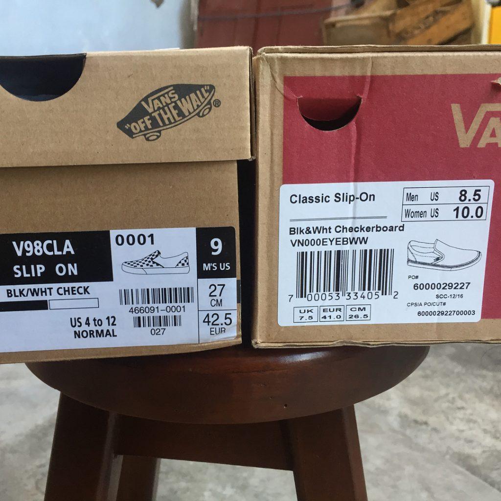 vans slipon checkerboard japan vs global boxlbl