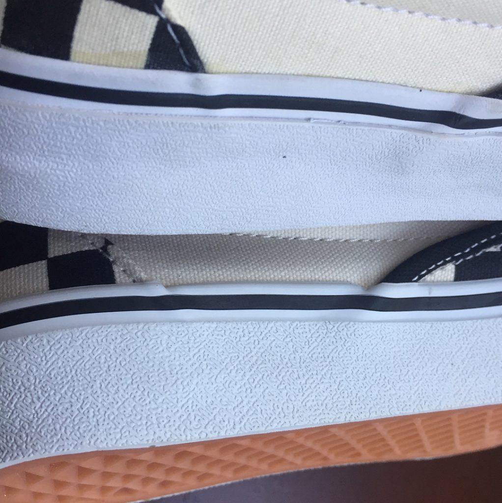 vans slipon checkerboard japan vs global midsole