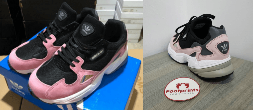 adidas falcon black pink kw side