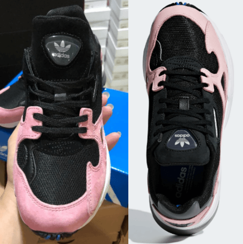 adidas falcon black pink