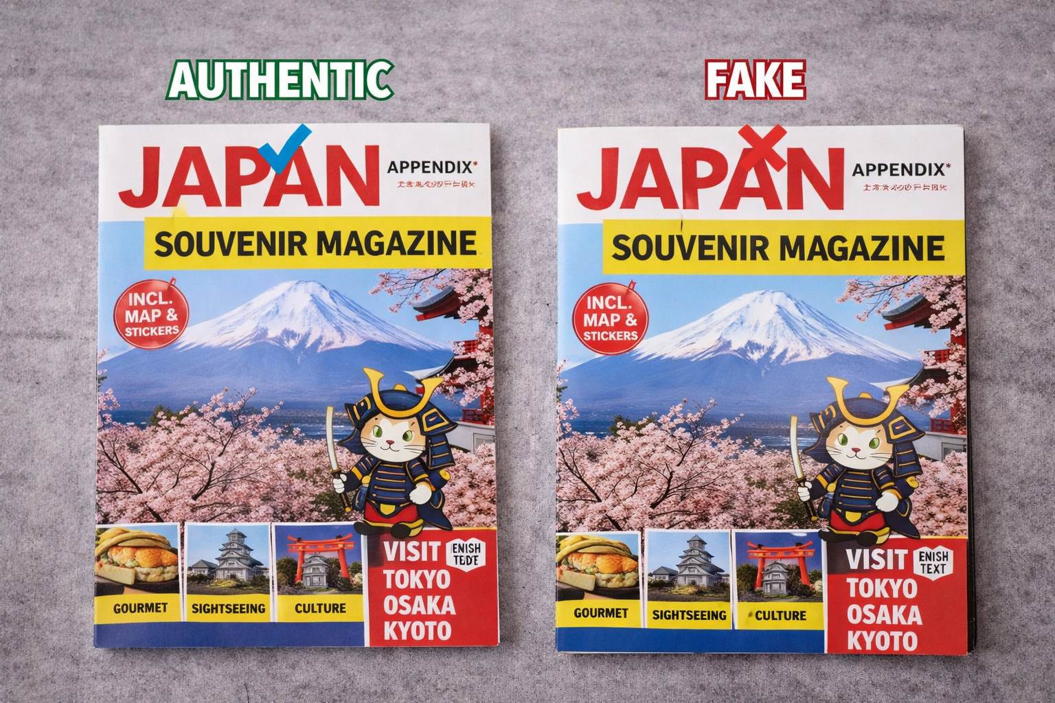 Japan Appendix/Souvenir Magazine=Fake?