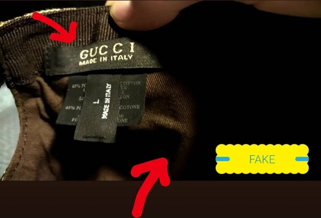gucci cap tag F