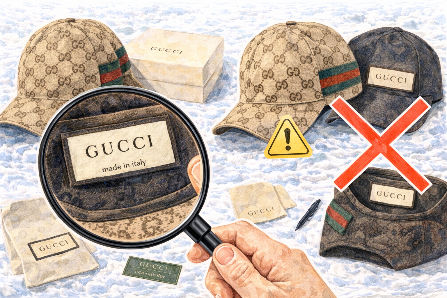 Cara membedakan topi Gucci original & kw