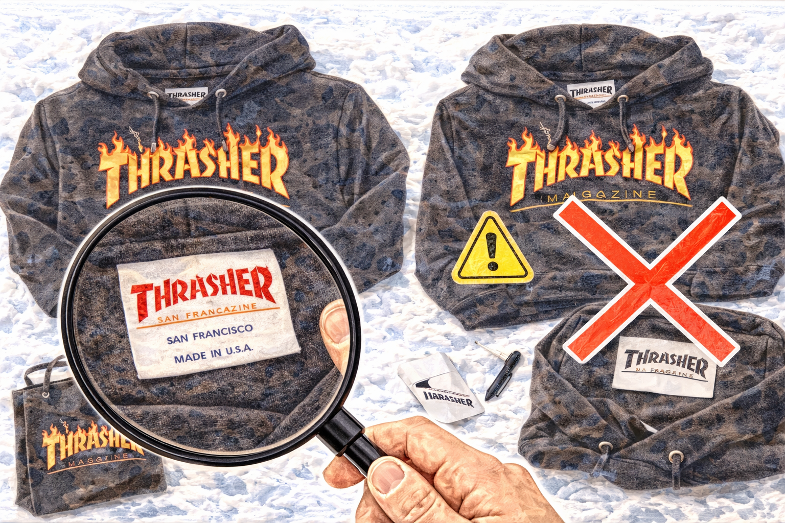 Cara membedakan kaos Thrasher Magazine ori & kw