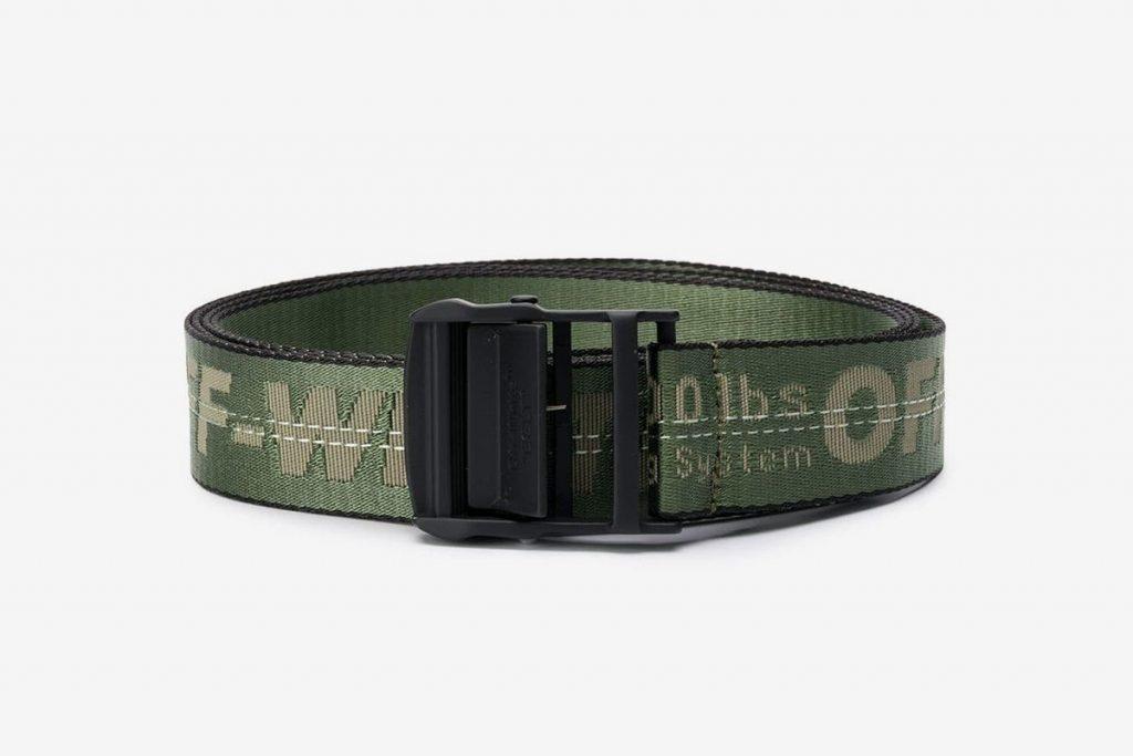 off white tape logo belt