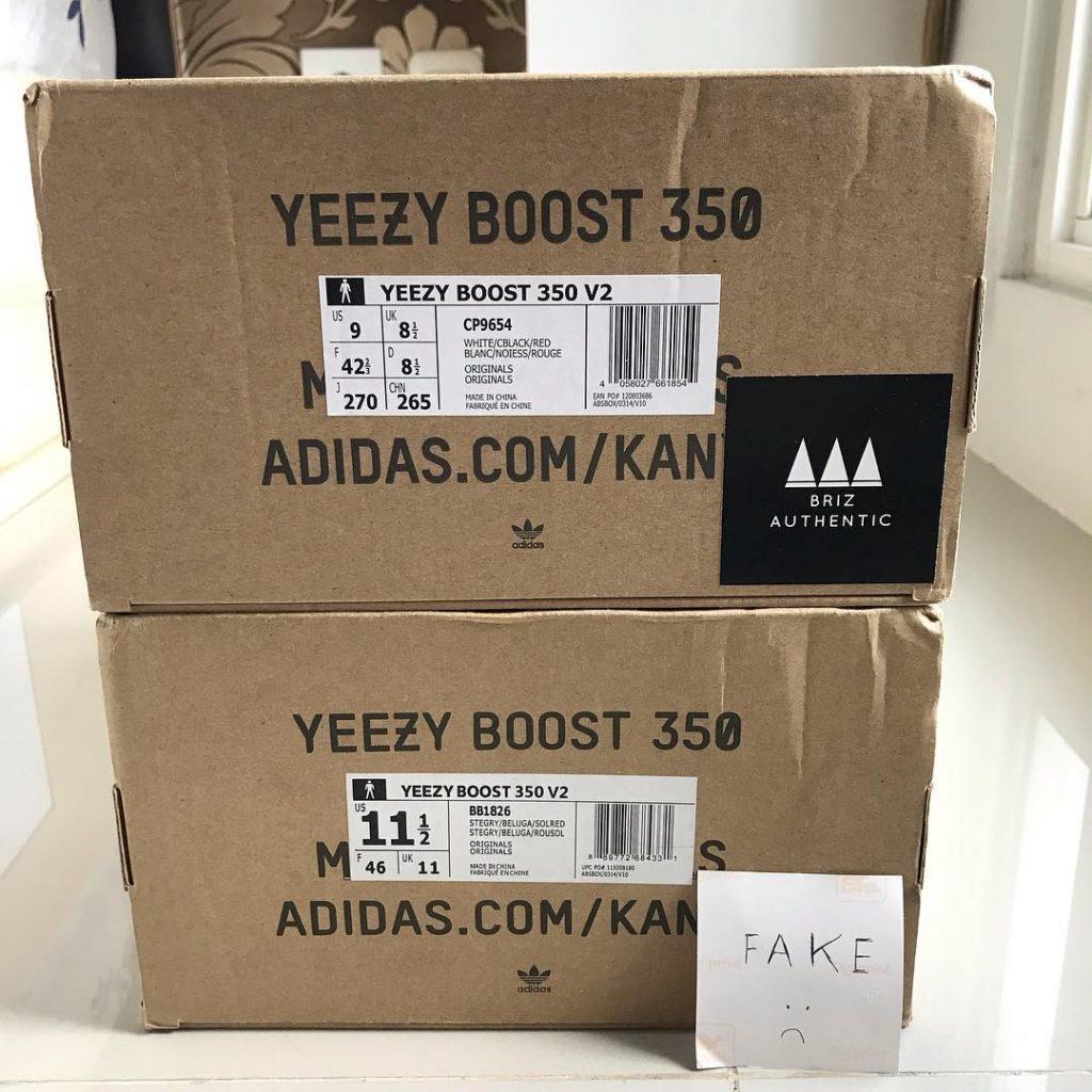 yeezy box legit check label