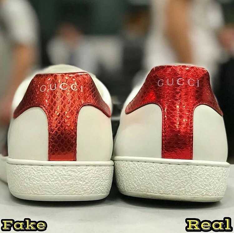 gucci ace embroidered snake ori kw heel red