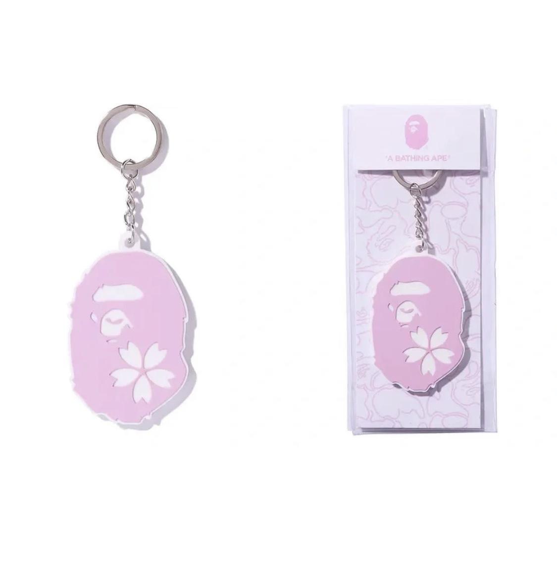 BAPE Ape Head Cherry Blossom Keychain