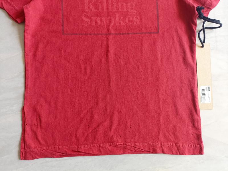 Ksubi Killing Smokes Short Sleeve Distressed Tee (Vamp Red)