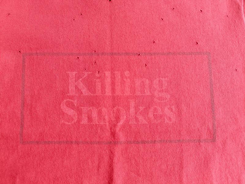 Ksubi Killing Smokes Short Sleeve Distressed Tee (Vamp Red)