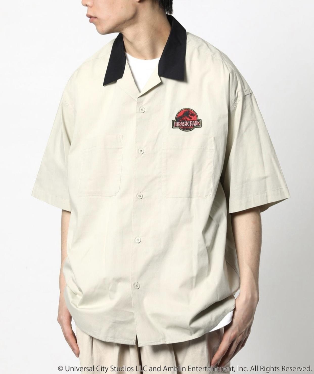 FREAK'S STORE Jurassic Park Embroidered Employee Work Shirt