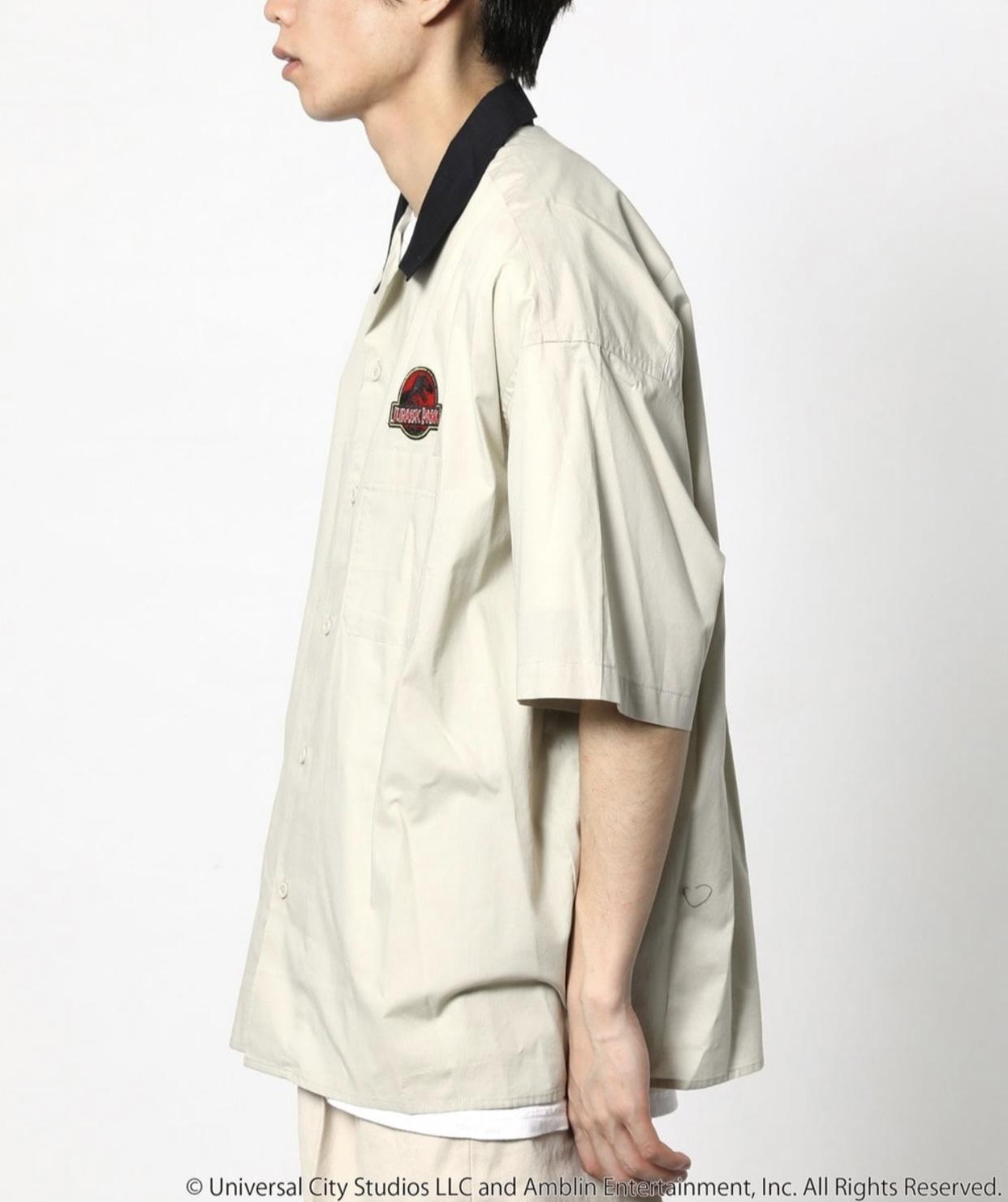 FREAK'S STORE Jurassic Park Embroidered Employee Work Shirt