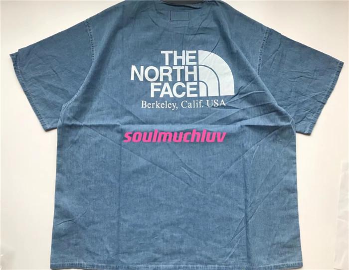 THE NORTH FACE Purple Label - Pullover Light Denim Short Sleeve T-Shirt