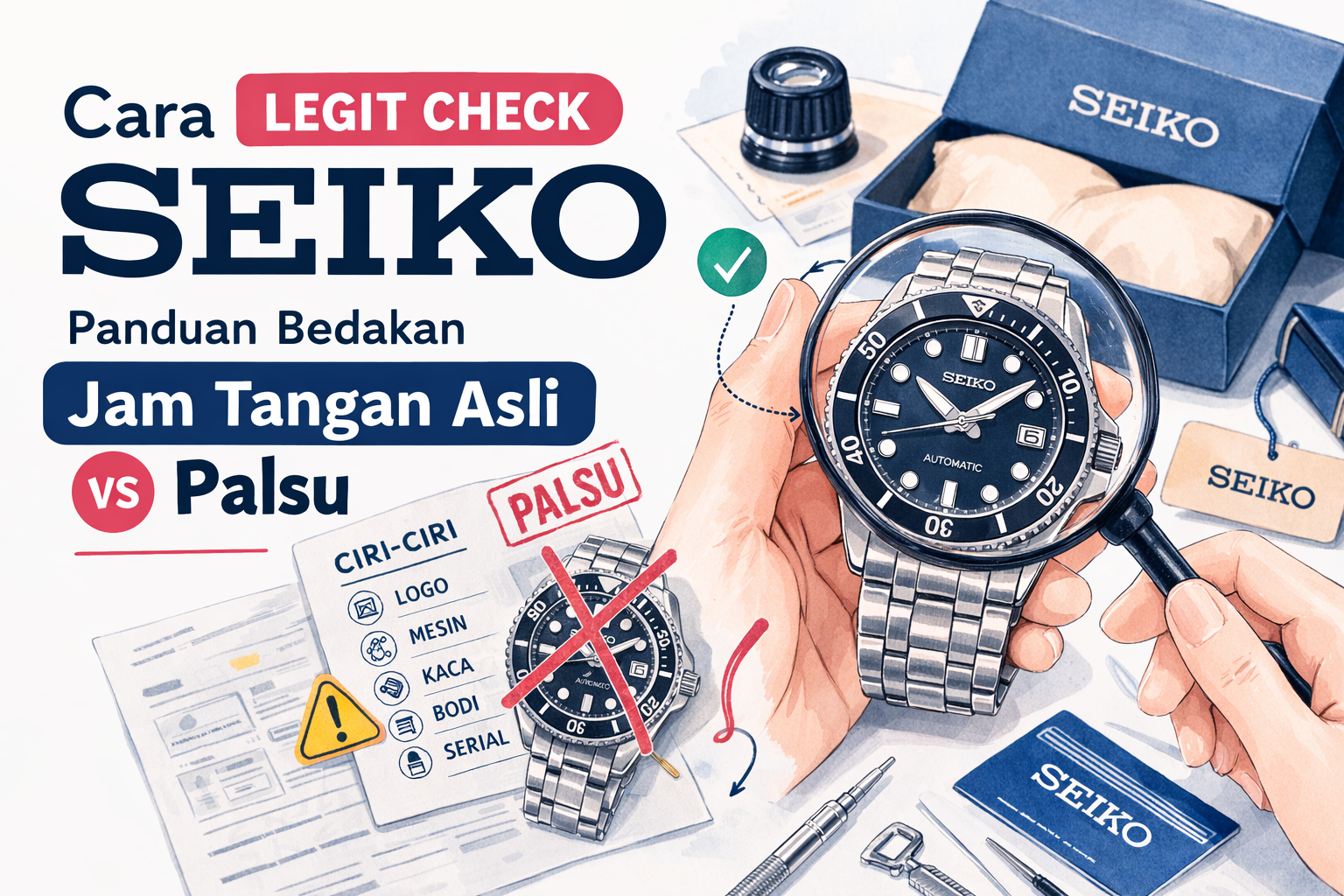 Cara Legit Check Seiko: Panduan Bedakan Jam Tangan Asli vs Palsu