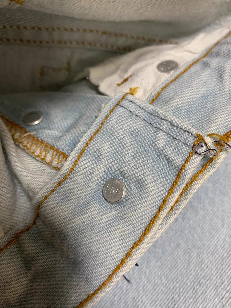 Levi's 501 LVC American-made jeans, factory 555