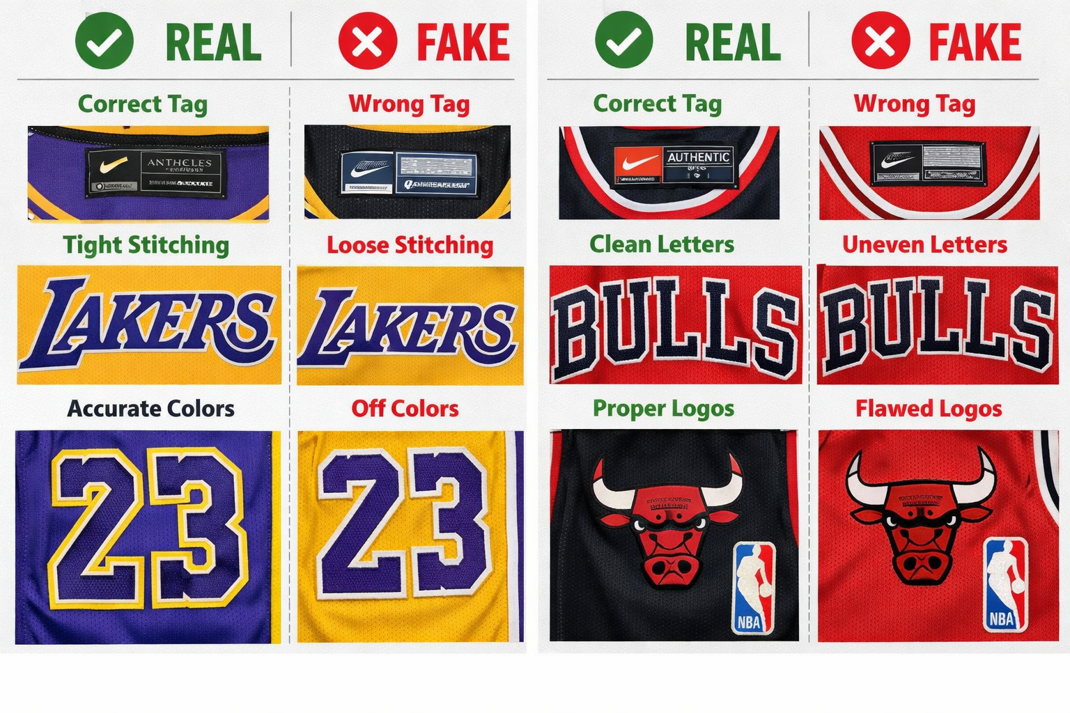 Legit Check Jersey NBA Lakers dan Bulls: Cara Bedakan yang Ori vs KW