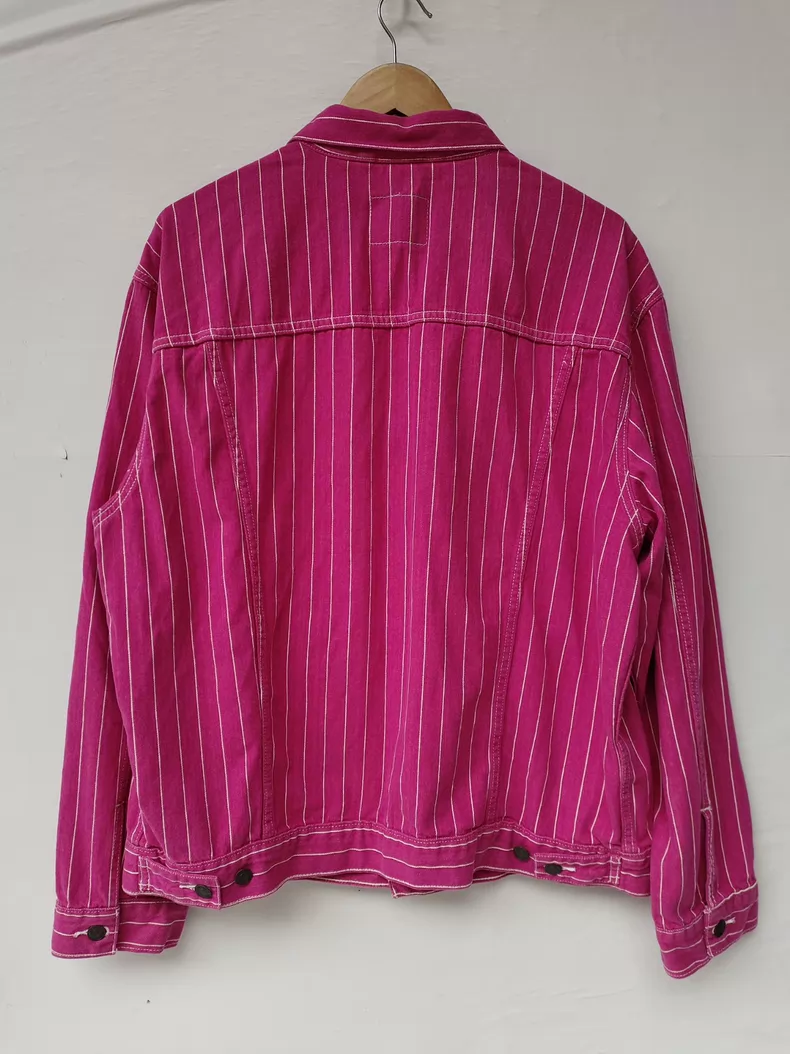 Levi's X Supreme Striped Pink Denim Jacket