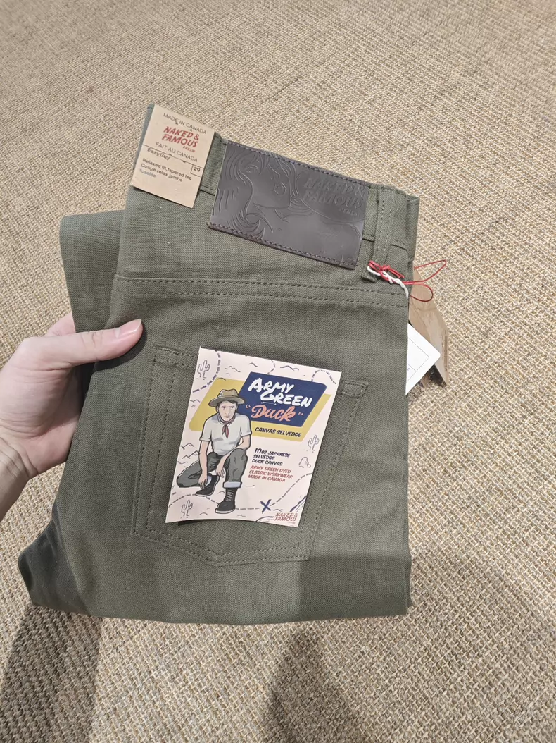 Naked & Famous Japanese 10oz Duck Canvas Selvedge Men's Jeans