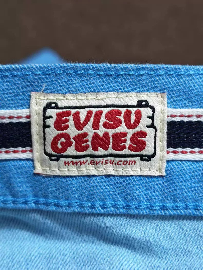 Evisu Genes Jeans Blue Oil Waxed